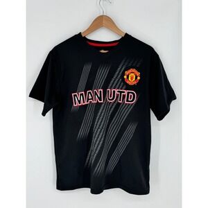 Manchester United Soccer Futbol Official Merch Jersey MAN UTD Black Sz Large K6